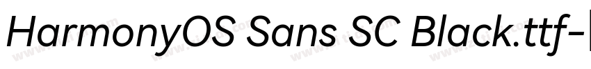 HarmonyOS Sans SC Black.ttf字体转换